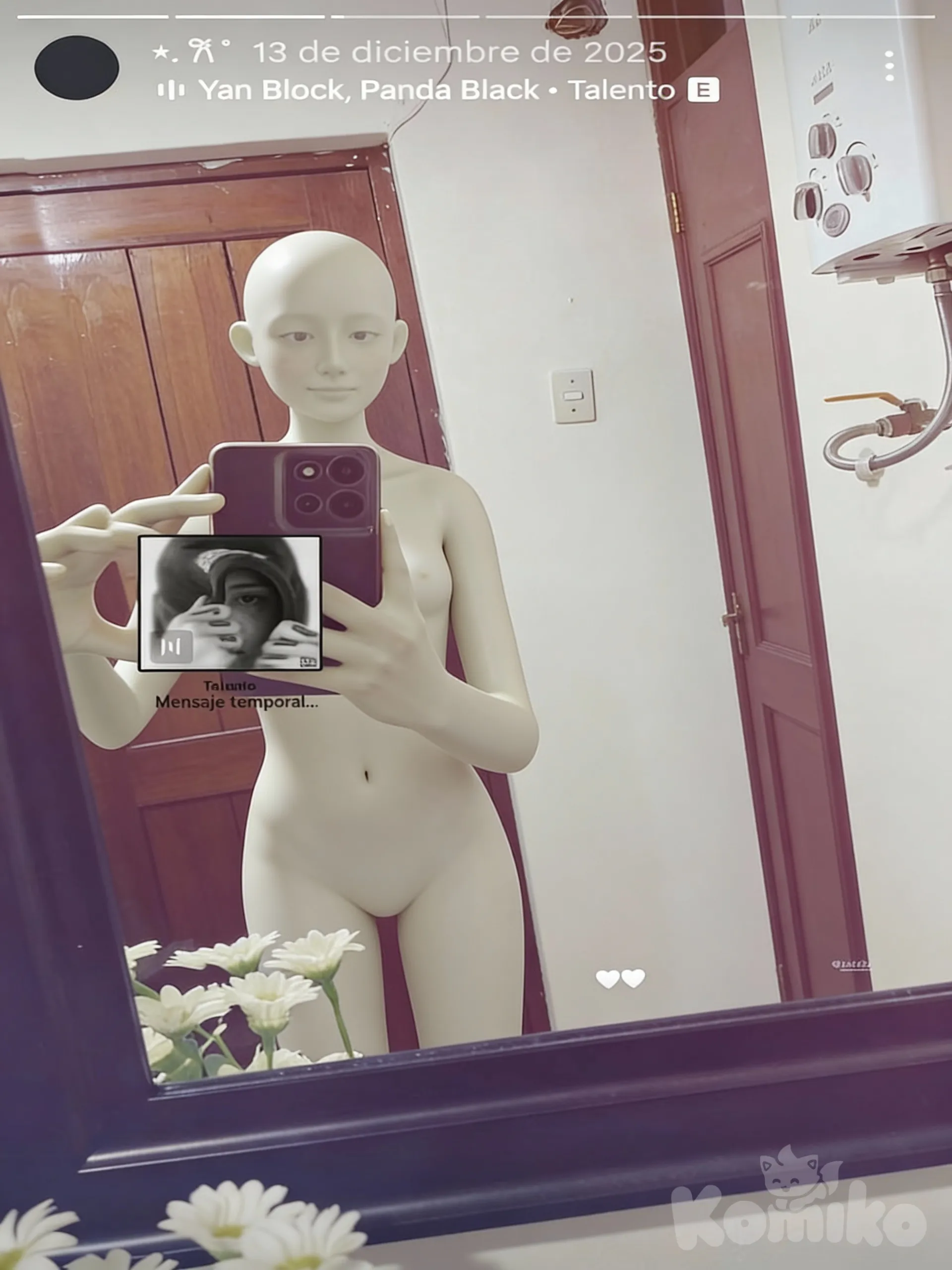 Maniquí en el espejo