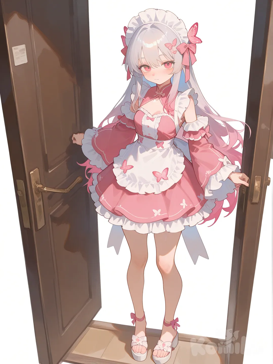 [soft-shading-style], @alice-6KbJ, white background, open door