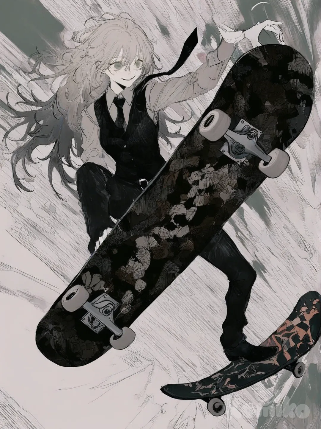 Ciane andando de Skate