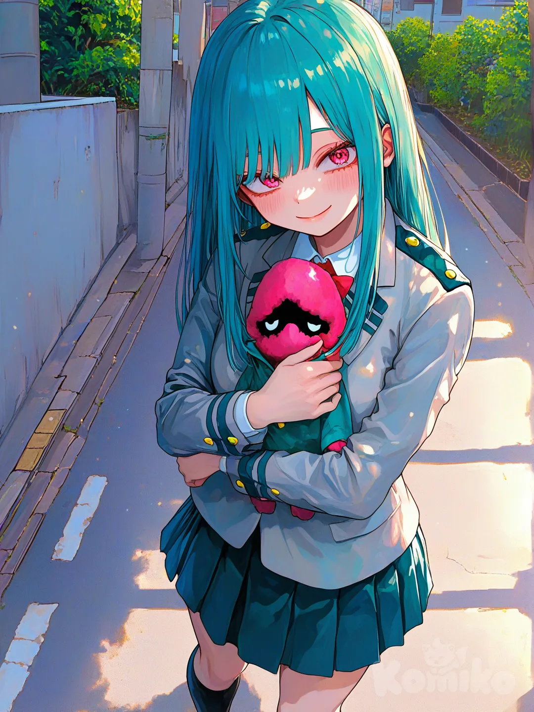  Kacchan gives Hanako a teddy bear 