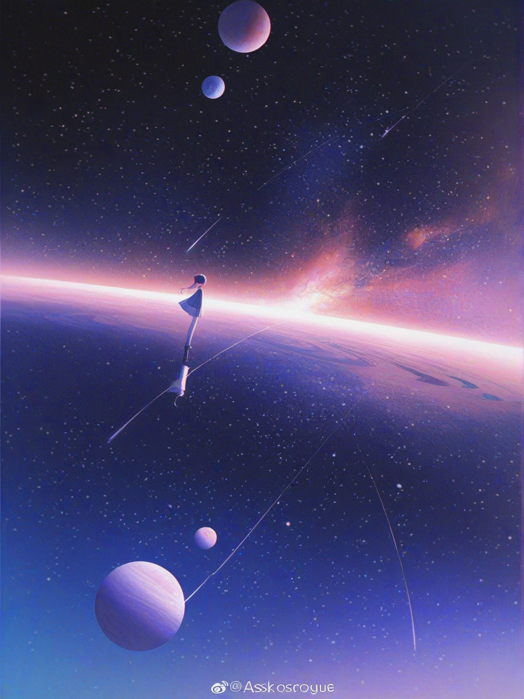 Colorful surly, galactic cosmos , [high-contrast-glossy-style]