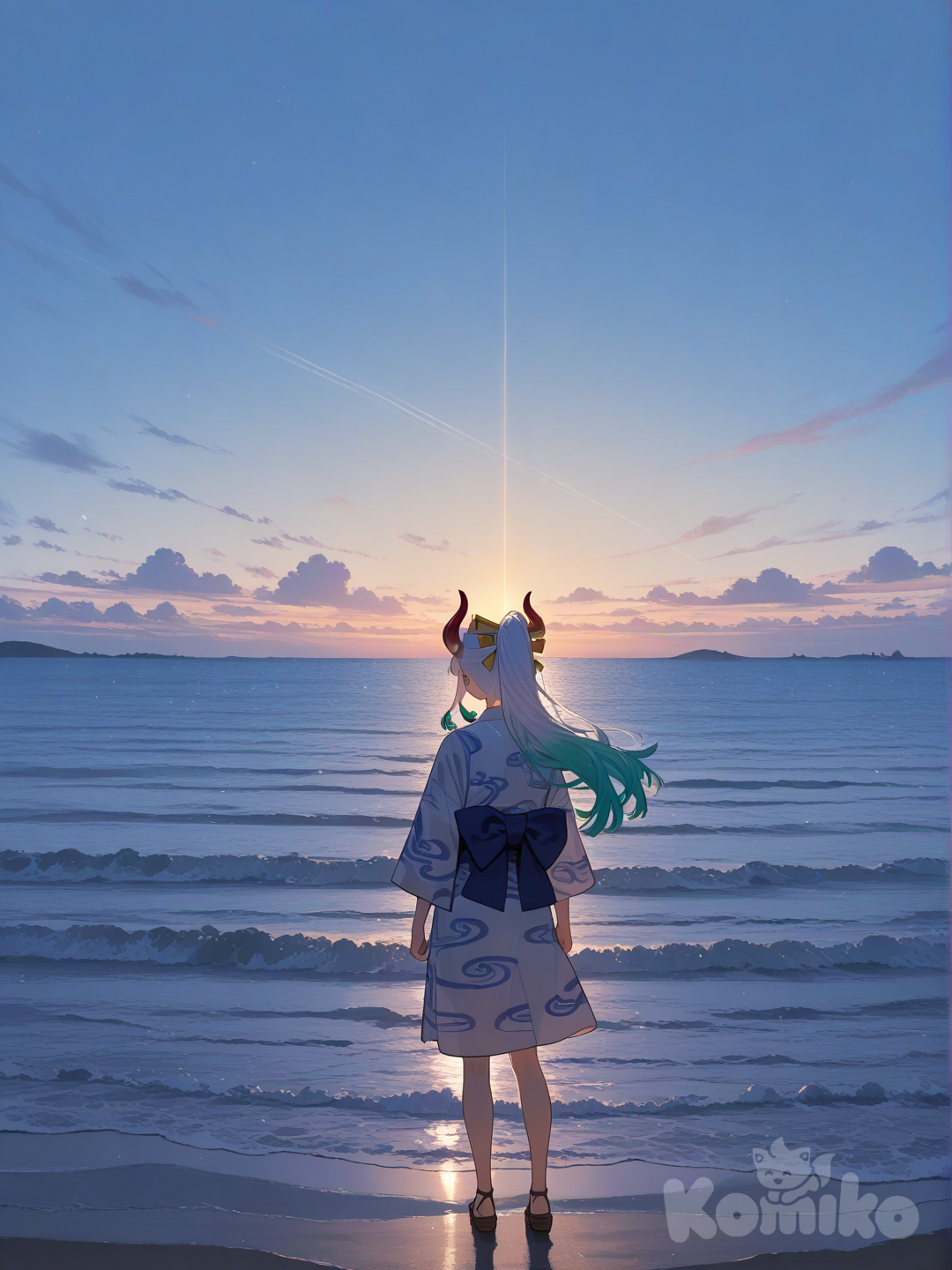 Yamato mirando al mar