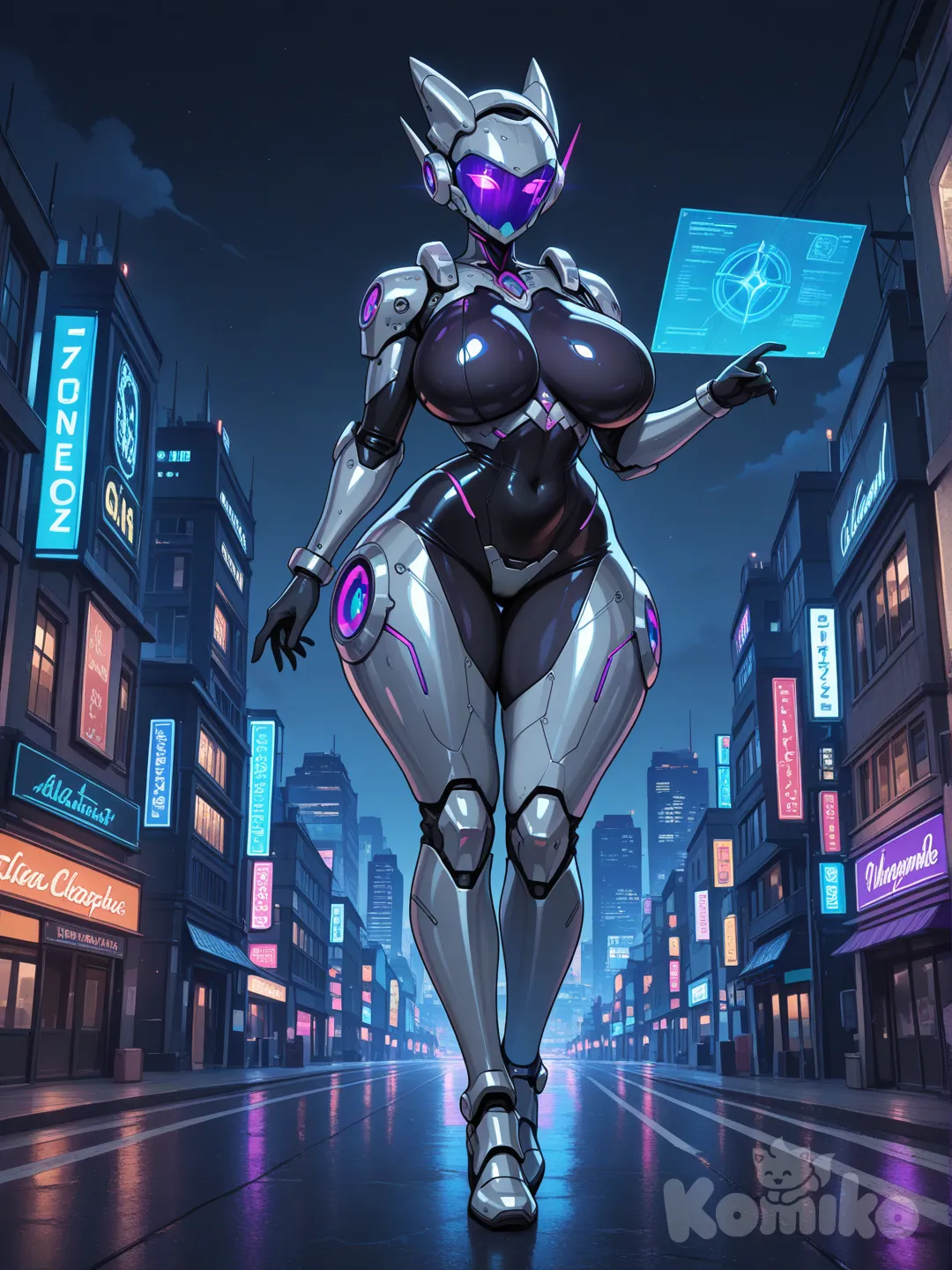 Walking down main street.