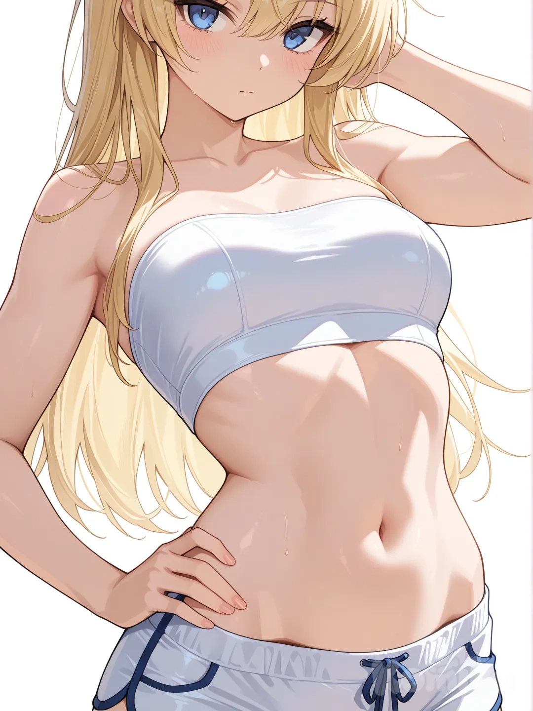 cabello rubio largo y lacio