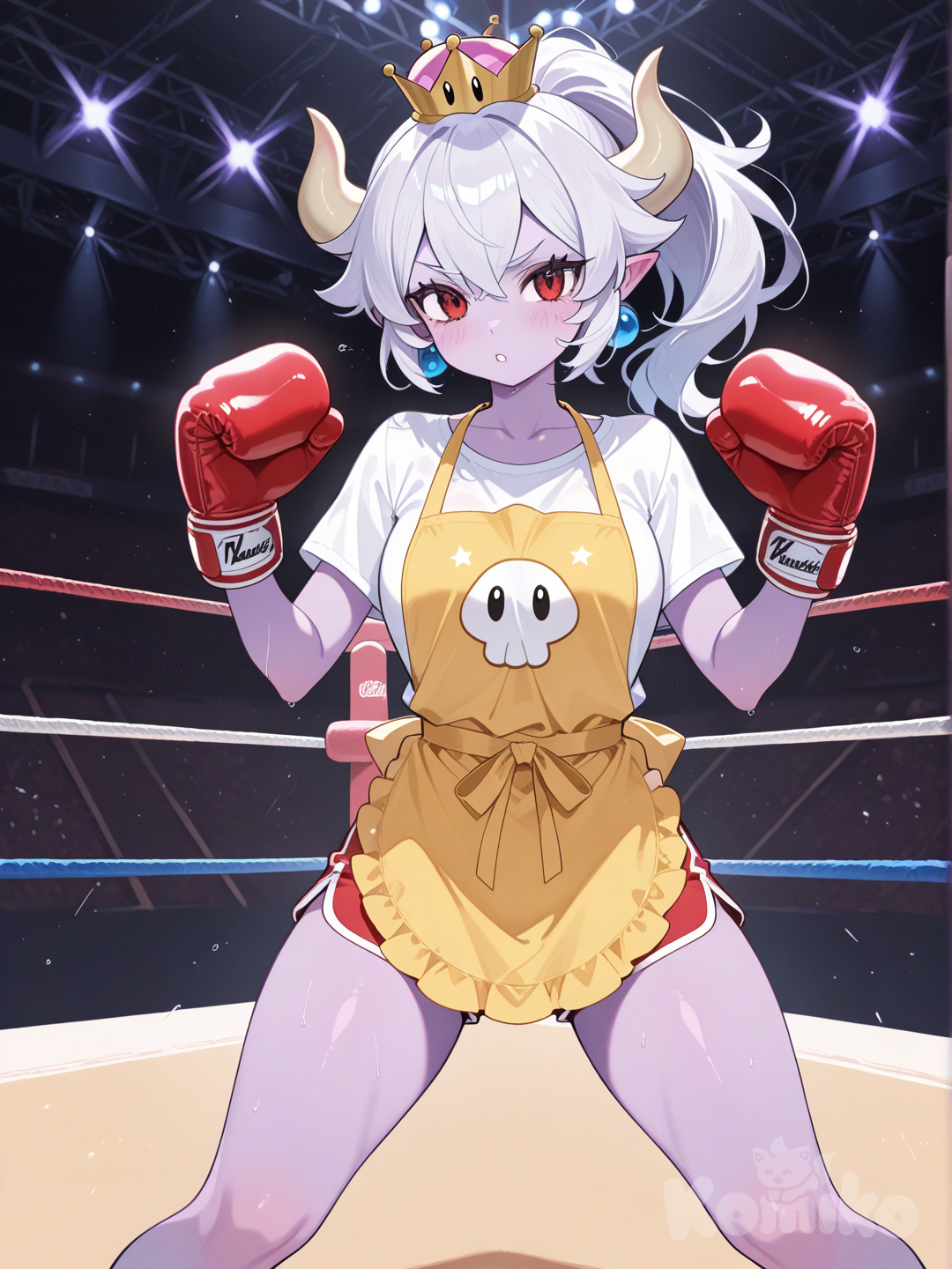 Princess shroob boxing match (yeah not the form I was hoping for lol)
