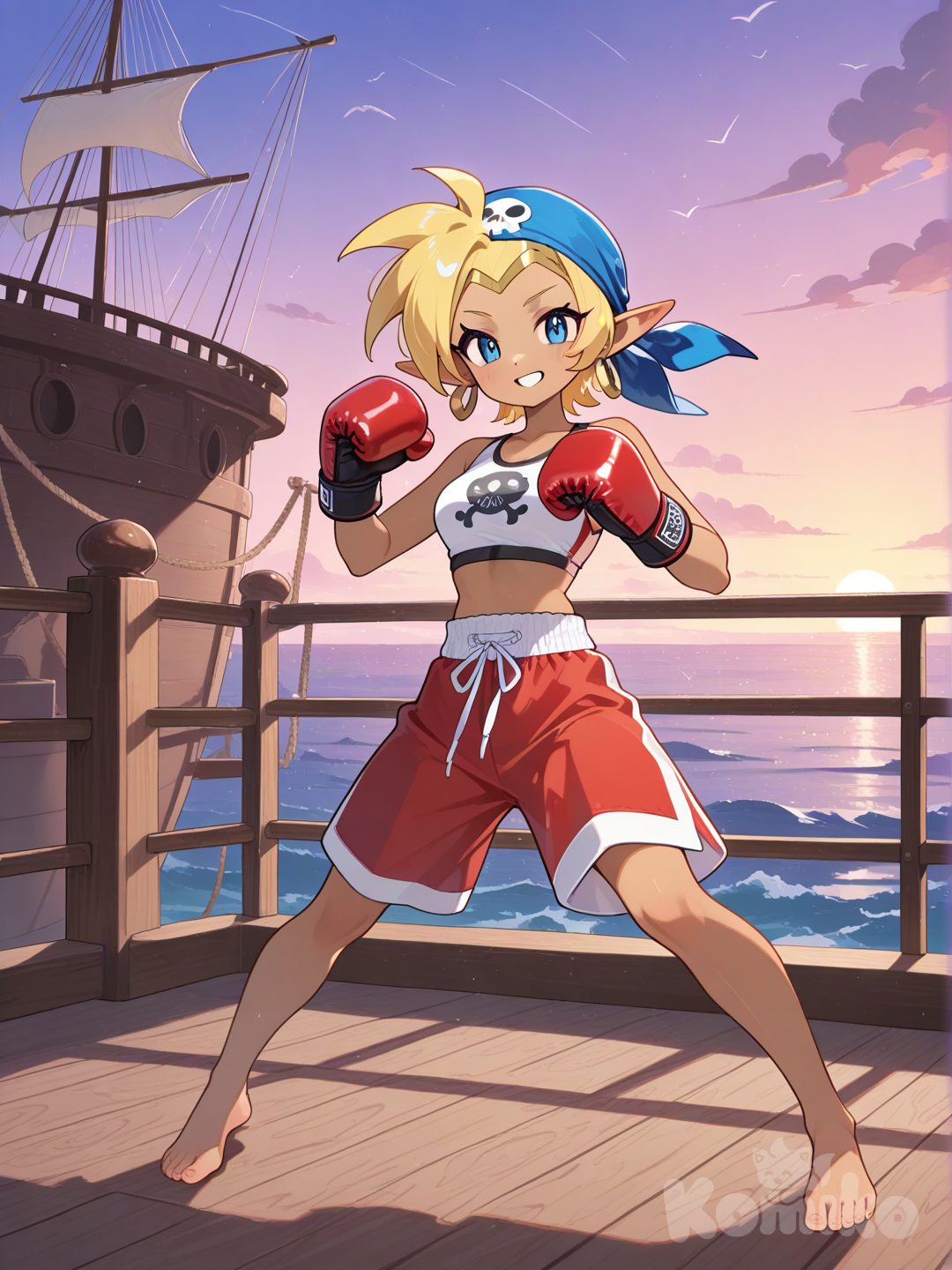 Sky (shantae) boxing champ