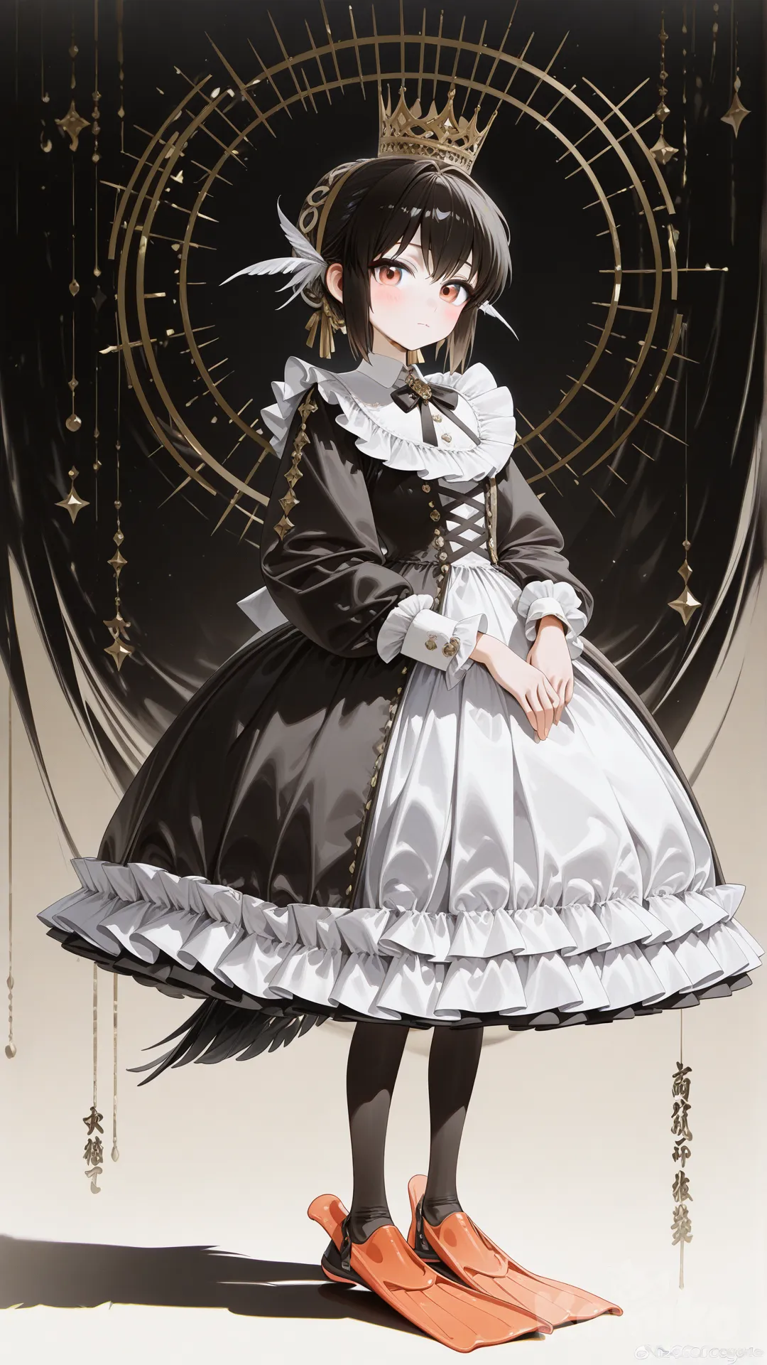 penguin Hime, [high-gloss-illustration-style], full body