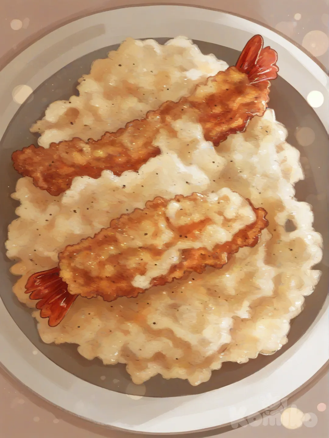 Fried shrimp, [soft-shaded-moe-style]