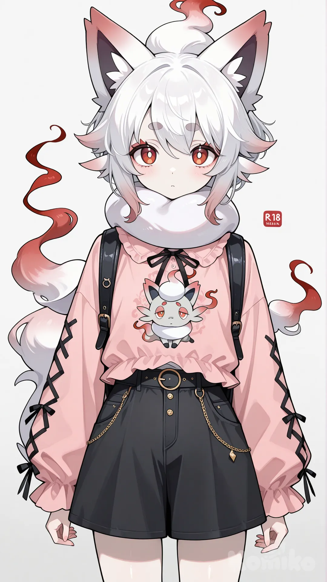 @Hisuian_Zorua, teenager, human form