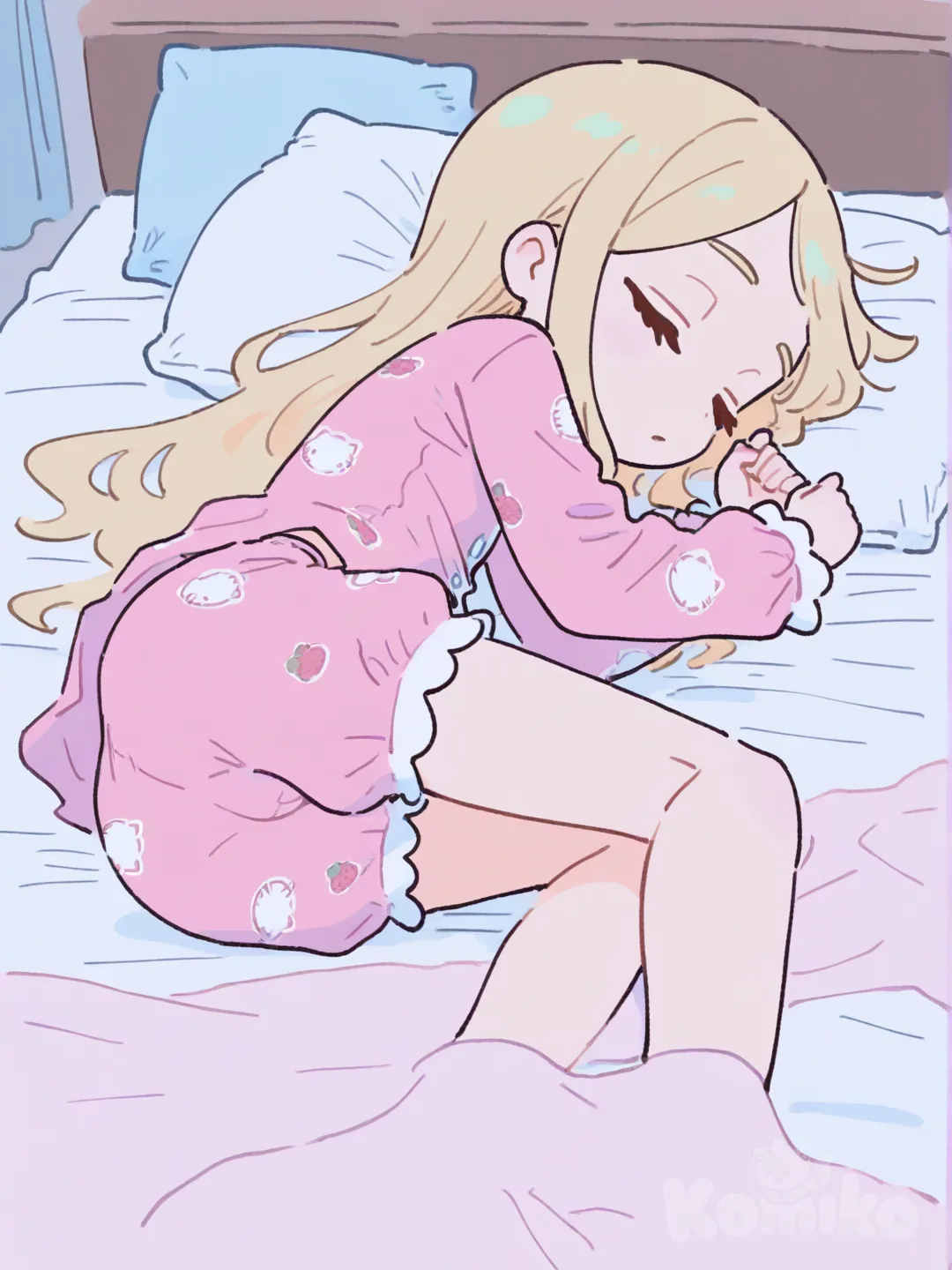 Loira,pele branca,cilhos grandes,pijama de hello kitty rosa,buceta apertada na roupa,small ass

Teenage,Loli,Sleeping,bedroom

Vibrant color art, [flat-pastel-style]