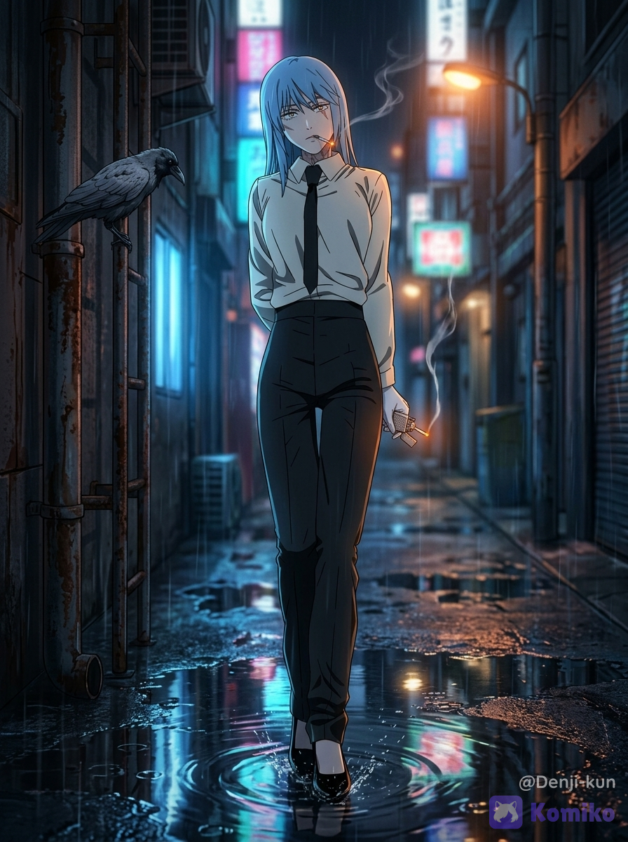 Midnight Serpent in the Rain