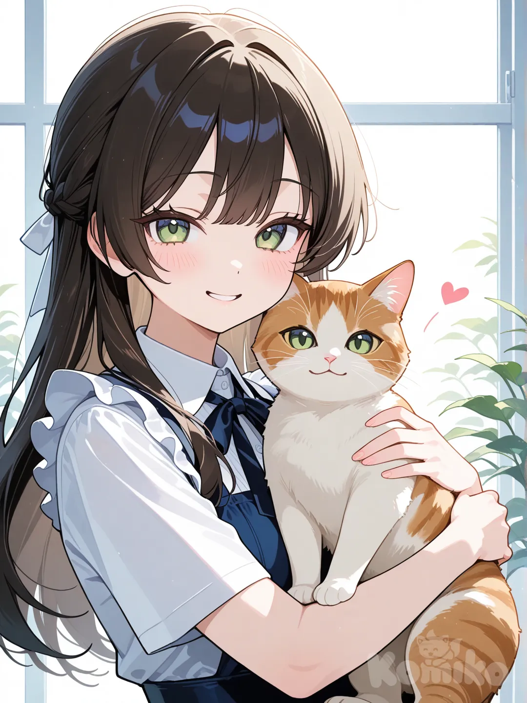 holding cat
