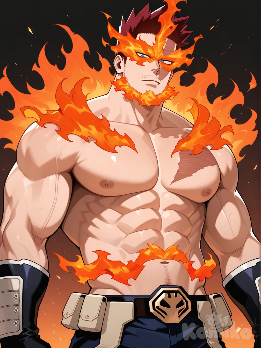 @Endeavor_(Boku_No_Hero_Academia), muscular
