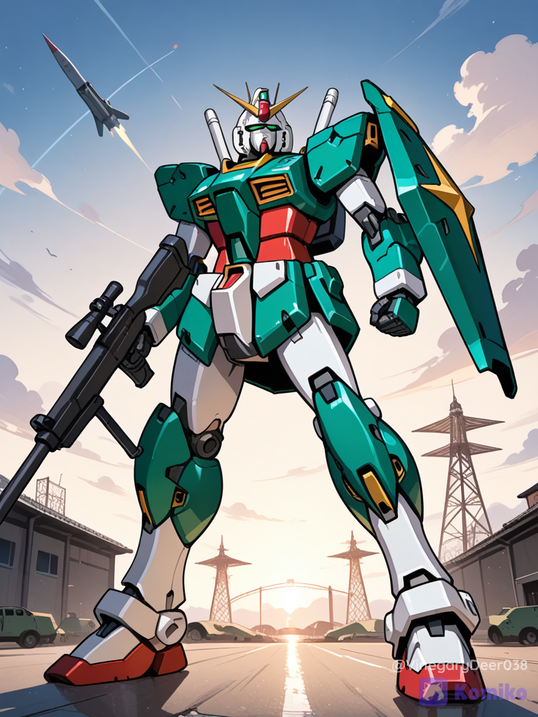 El movibile suit de Gundam 00 ((GN-002 Gundam Dynames))
