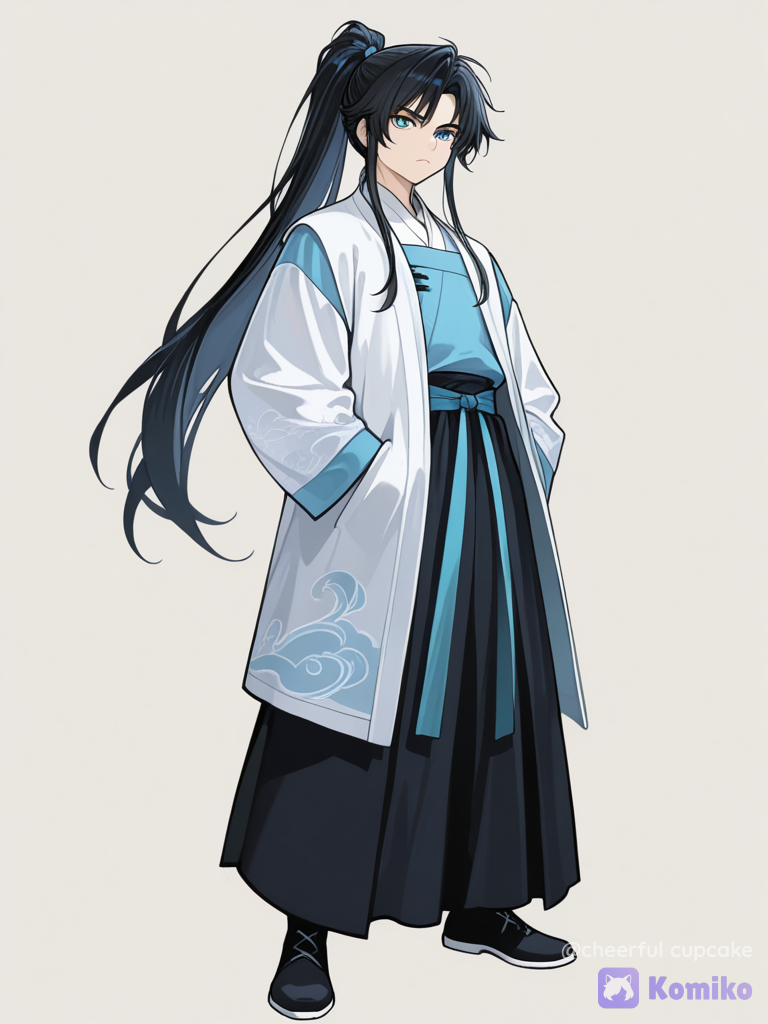 @Tomioka_Giyuu, hands in pockets, hanfu top