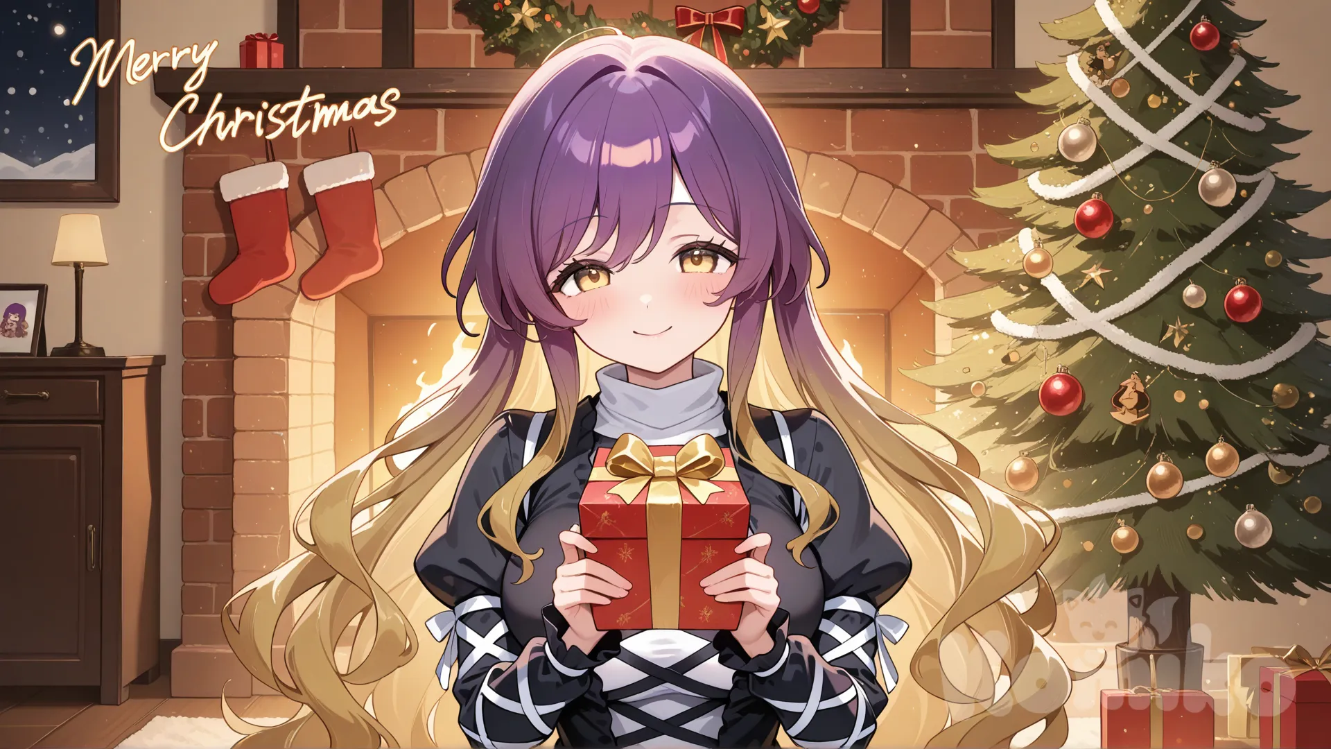 Hijiri Byakuren wishes you a Merry Christmas