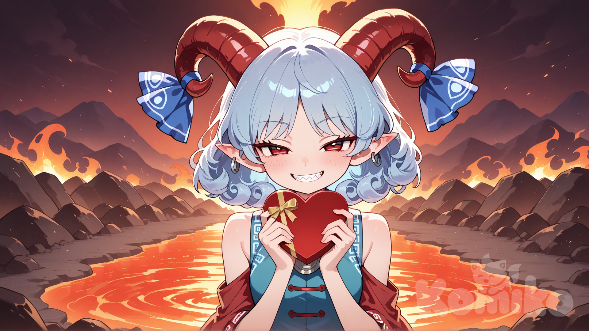 Toutetsu Yuuma offering you chocolate