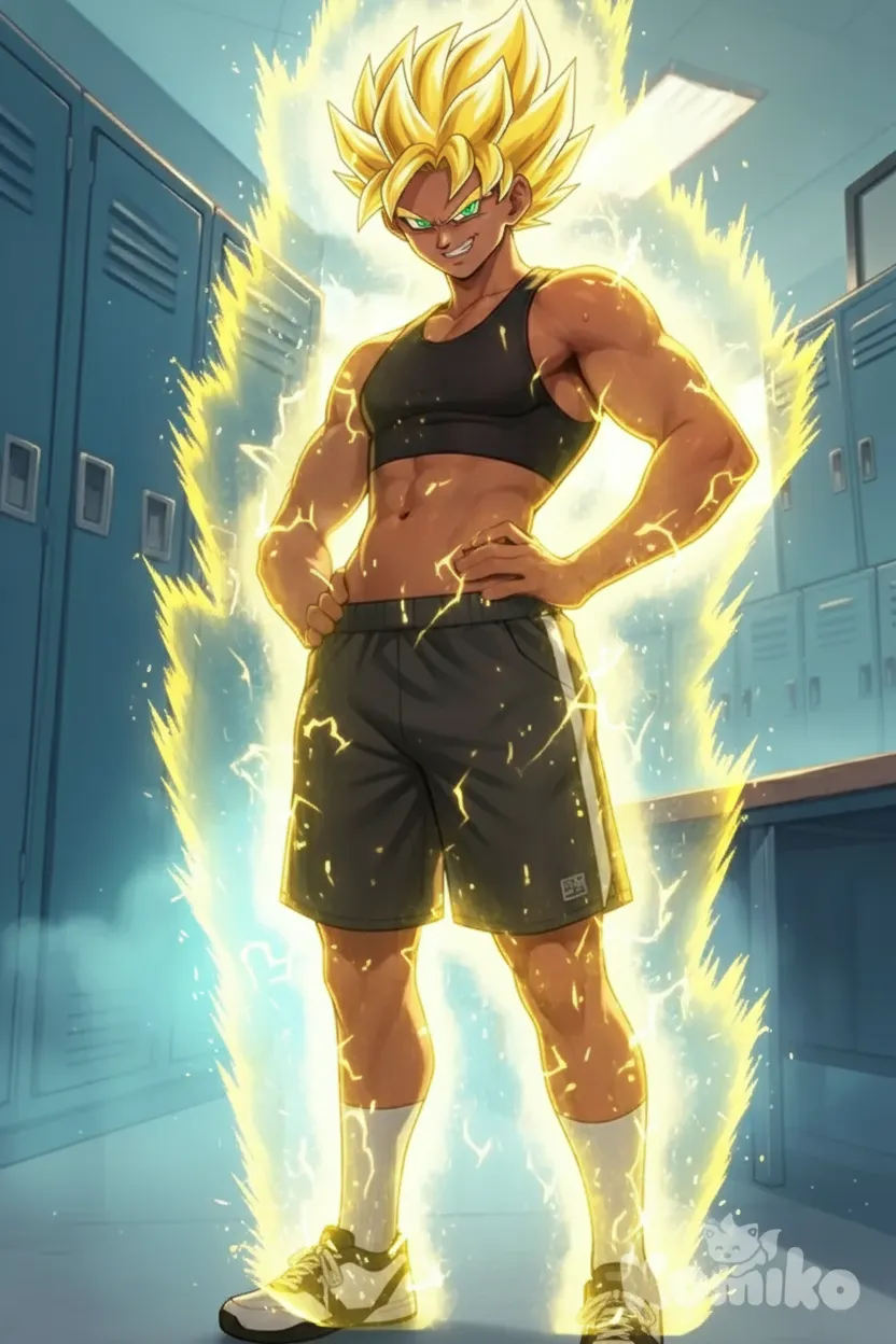 super saiyan 1, anime style