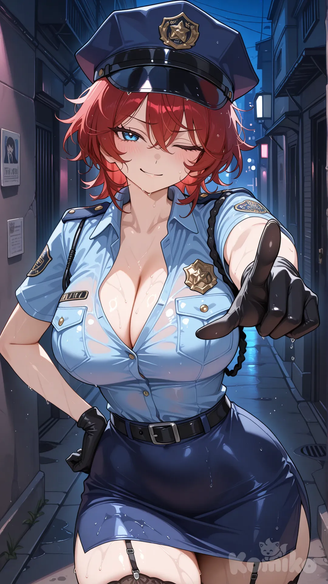 Estás arrestado, por no mirarme con más deseos.