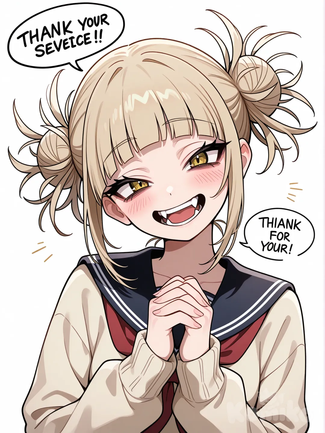 Toga Himiko trying to say thank you for your service