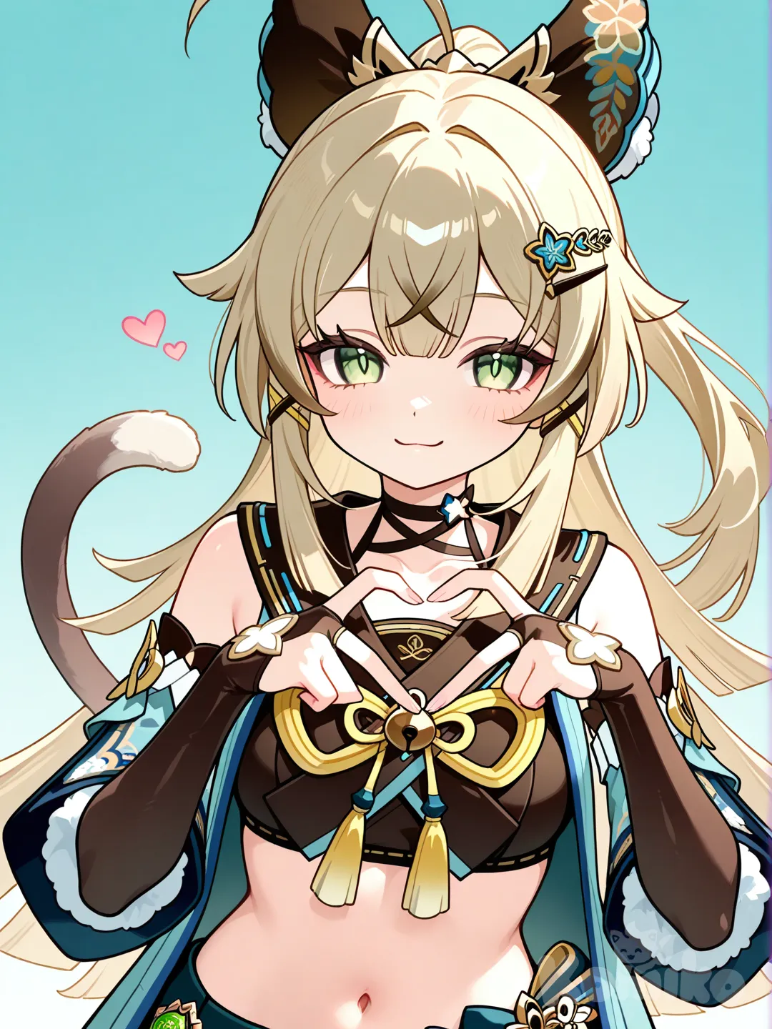 @Kirara_(Genshin_Impact), heart hands