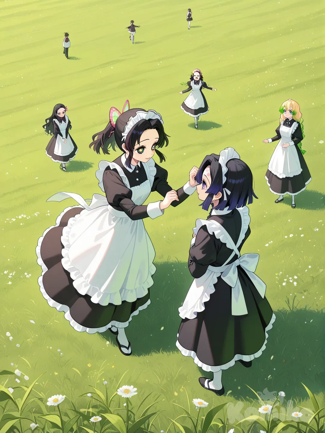 demon slayer in maid dresses 