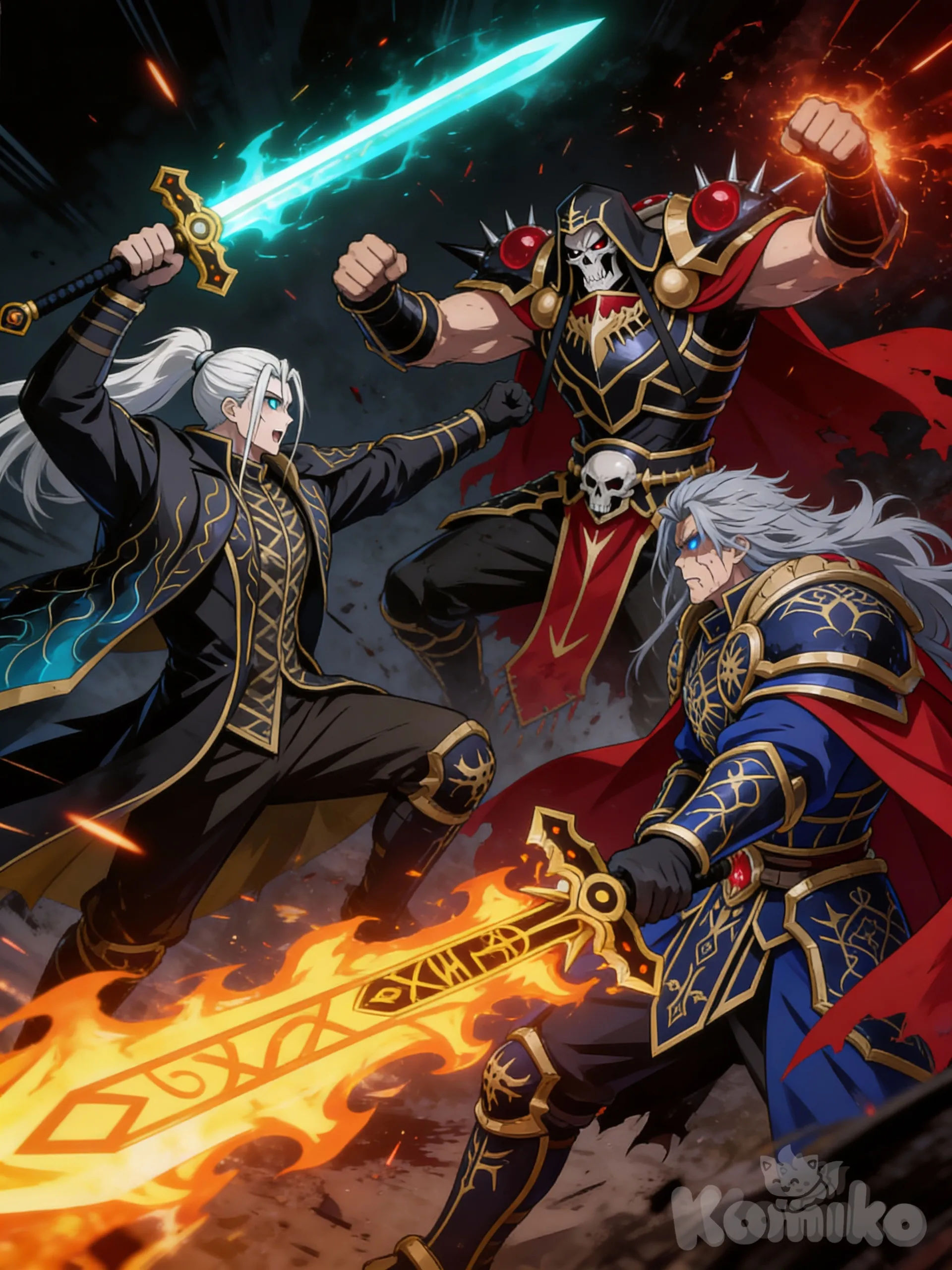 @ryuu-azura-eSSU, @zareth-grimveil-ZueT, @vael-obscuris-y92B les 3 se battent dans un combat sans Mercy pour définir le vainqueur