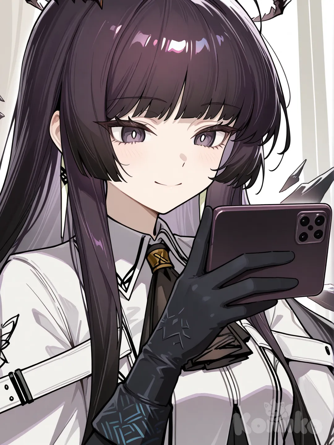 @Virtuosa_(Arknights), looking at phone