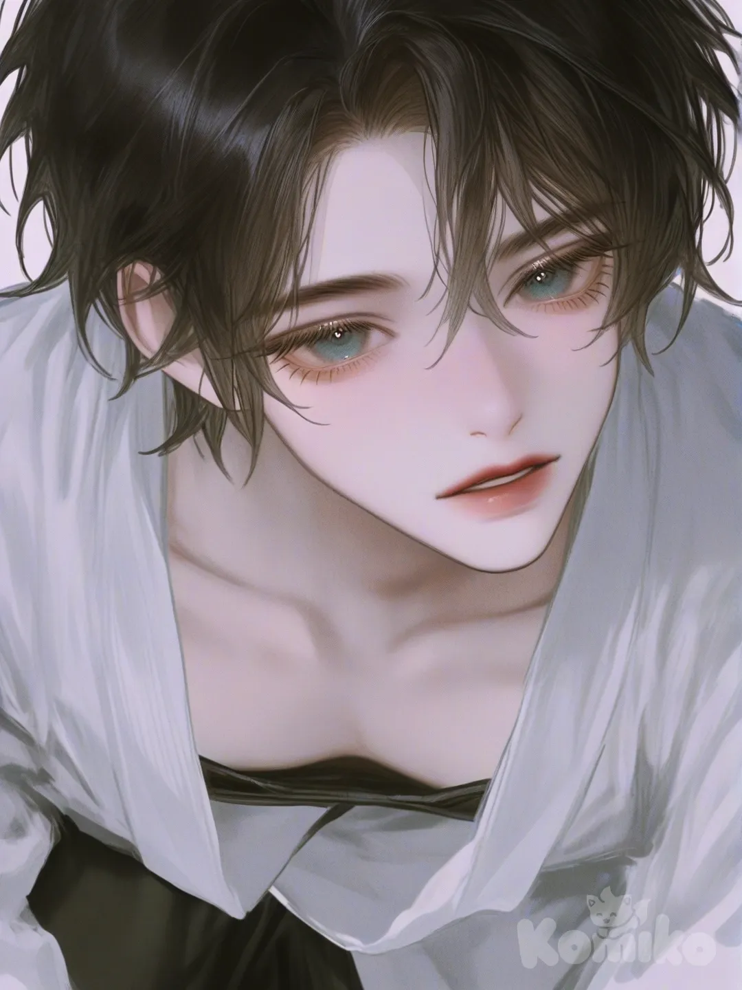 @Okkotsu_Yuuta, [semi-realistic-portrait-style], medium long shot