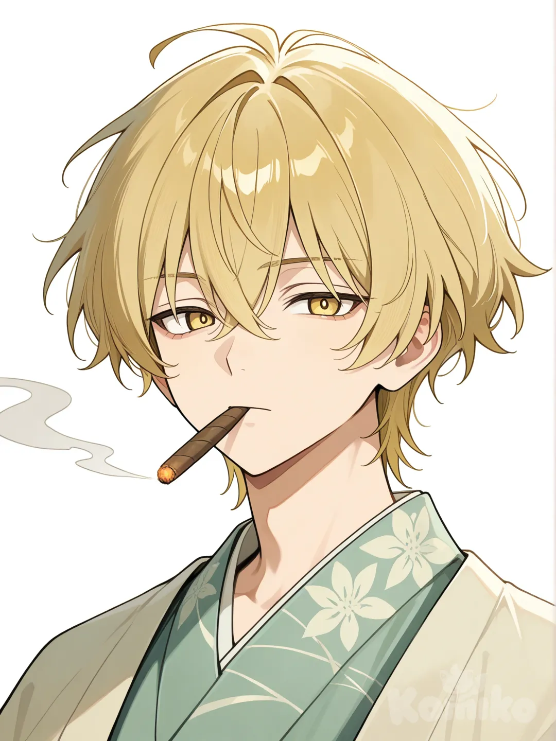 Smoking boy