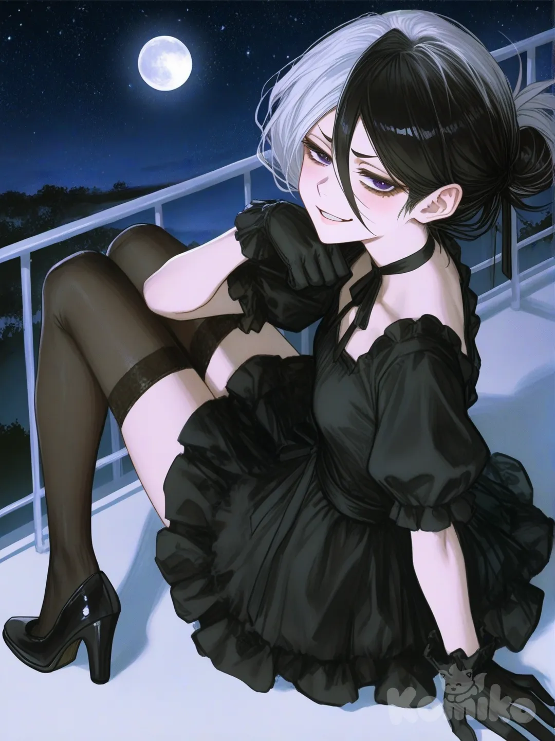 kuchiki rukia, in black dress