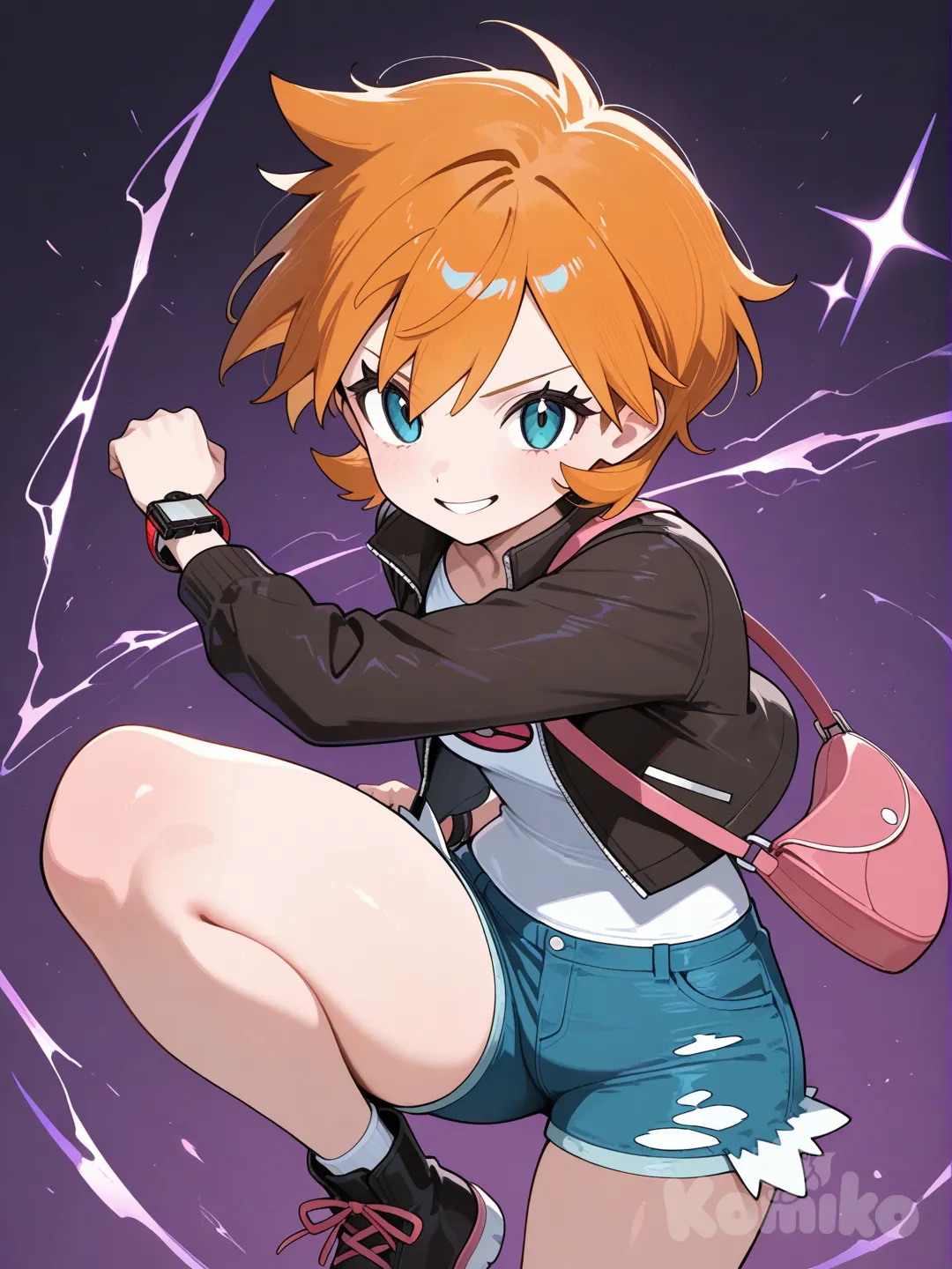misty (pokemon), with hilda's outfit