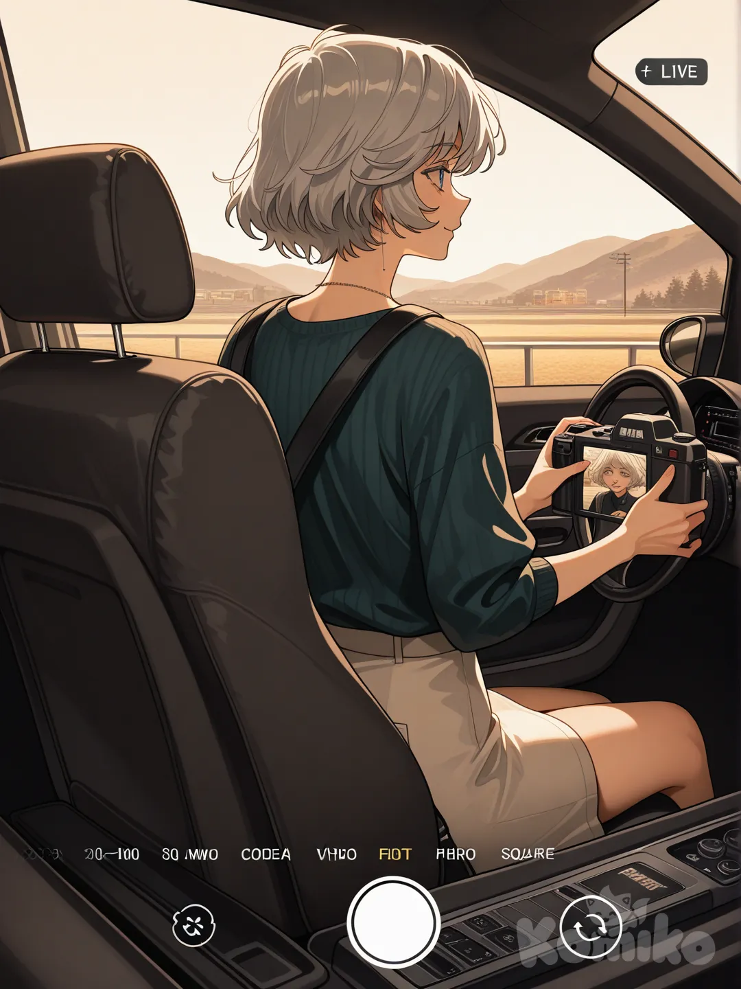 (на русском, снято на VHS-камеру, в левом нижнем углу есть дата, год в ней от 1990 до 2013, и время) Бабка устроила дебош на площади, пока девушка-волк, подросток 16 лет, села за руль машины, а мальчик сел на заднее сиденье