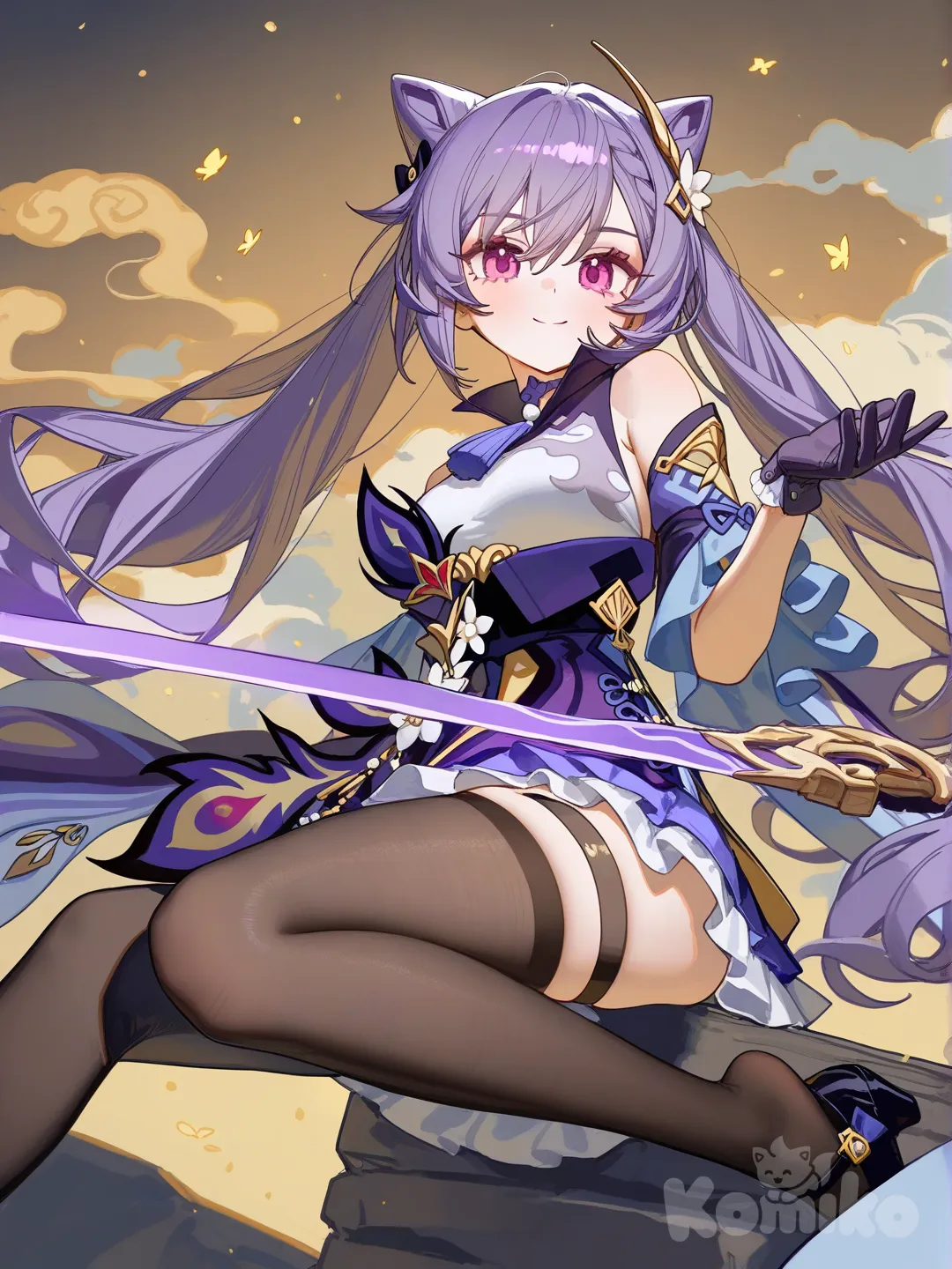 1000253722, [lacquered-illustration-style], @Keqing_(Genshin_Impact)