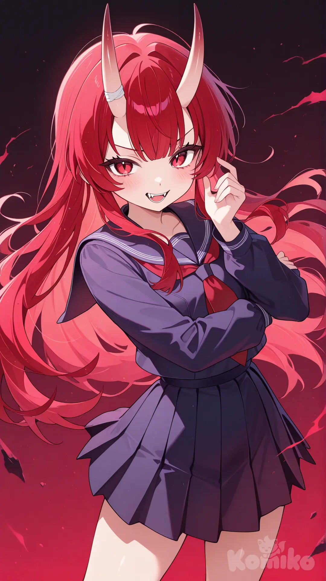 Tougen AnkiKuina ,Oni ,anime,Rasetsu Academy,Oni Corporation