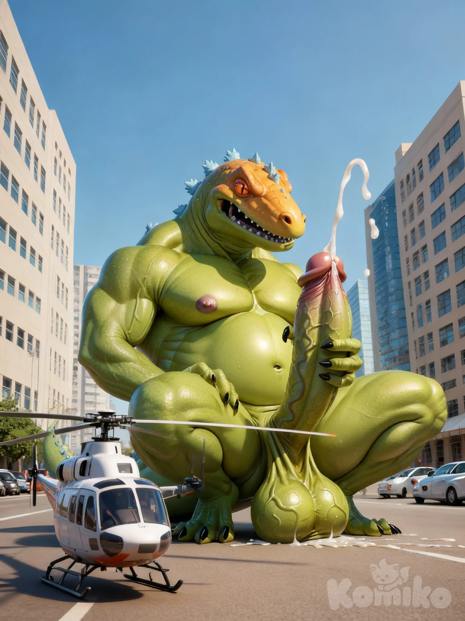 18+, 1000020915 do lado do homem tem um helicóptero