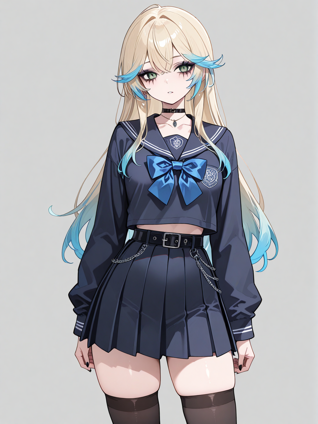 Andrea in a schoolgirl outfit