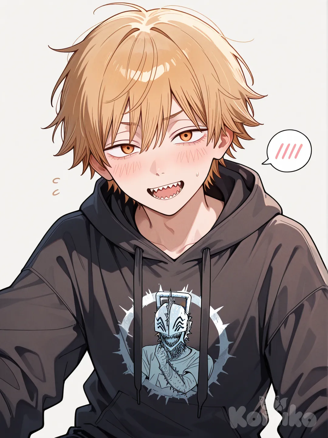 @Denji_(Chainsaw_Man), blush