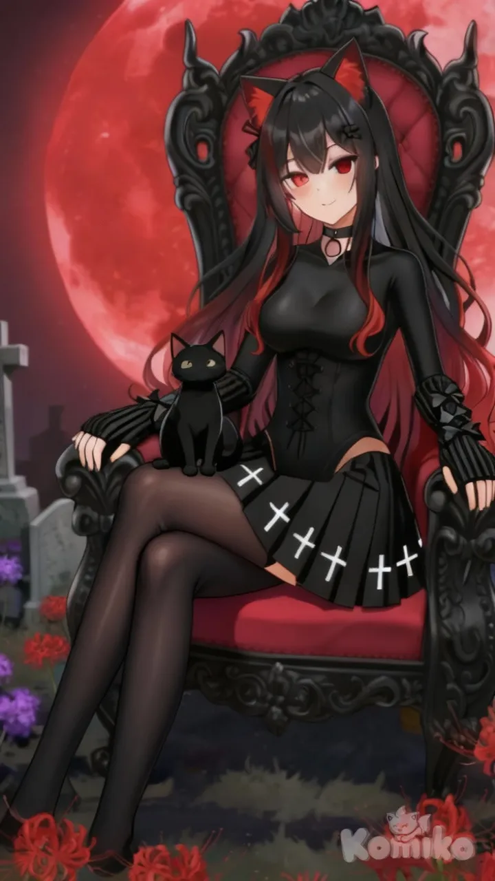 Goth cat girl