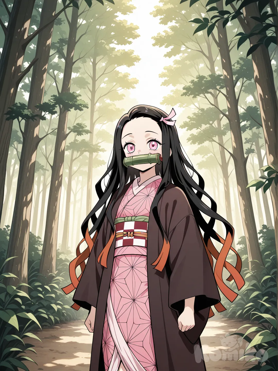 Nezuko in a Forest