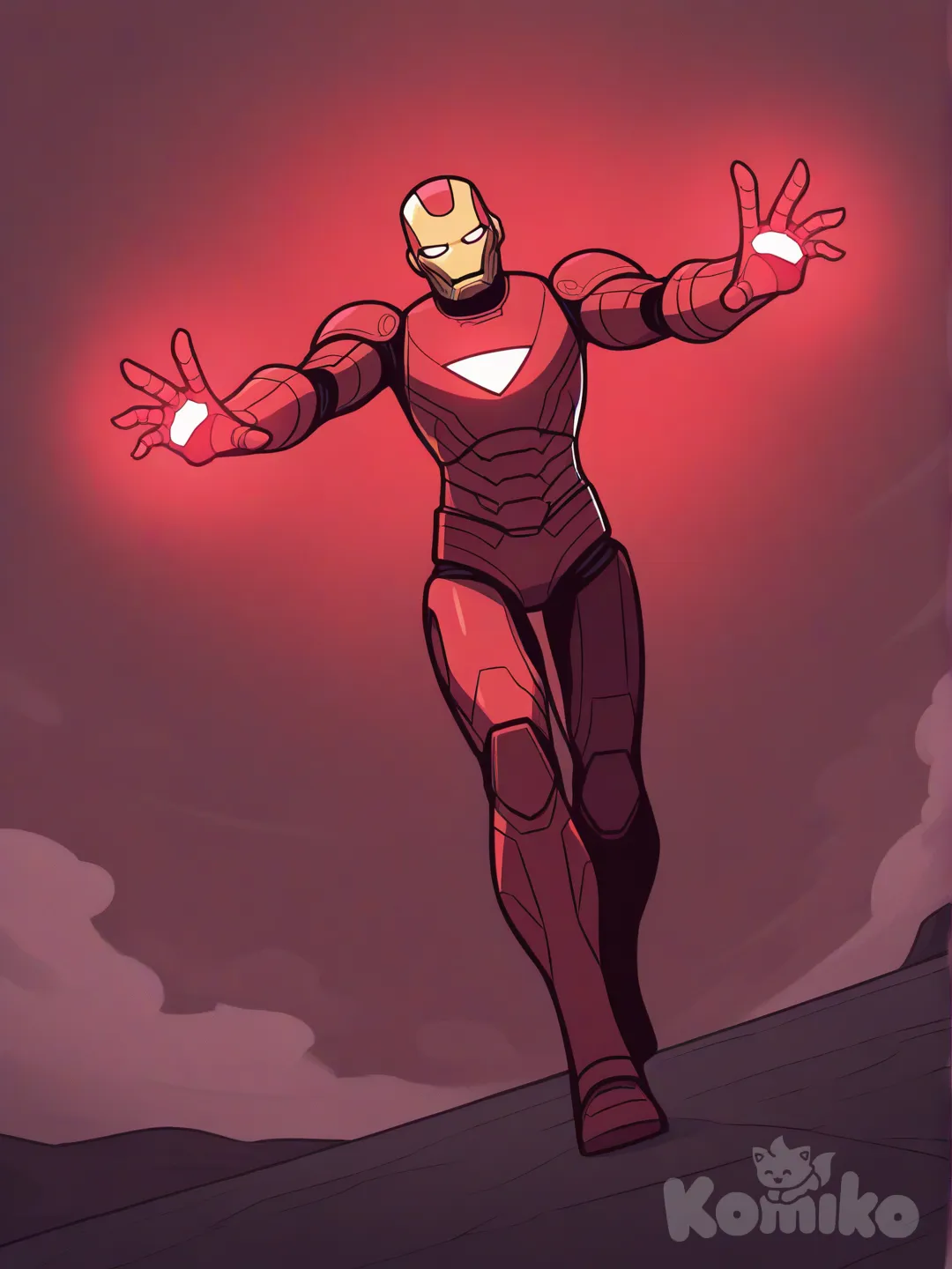 Iron Man, [pop-toon-style]