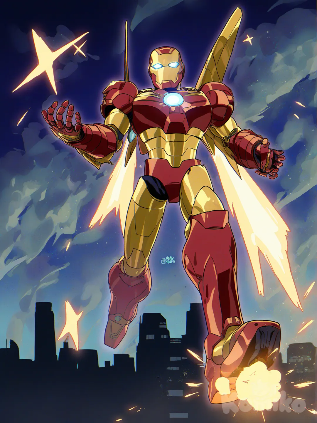 Iron Man, [90s-shojo-style]