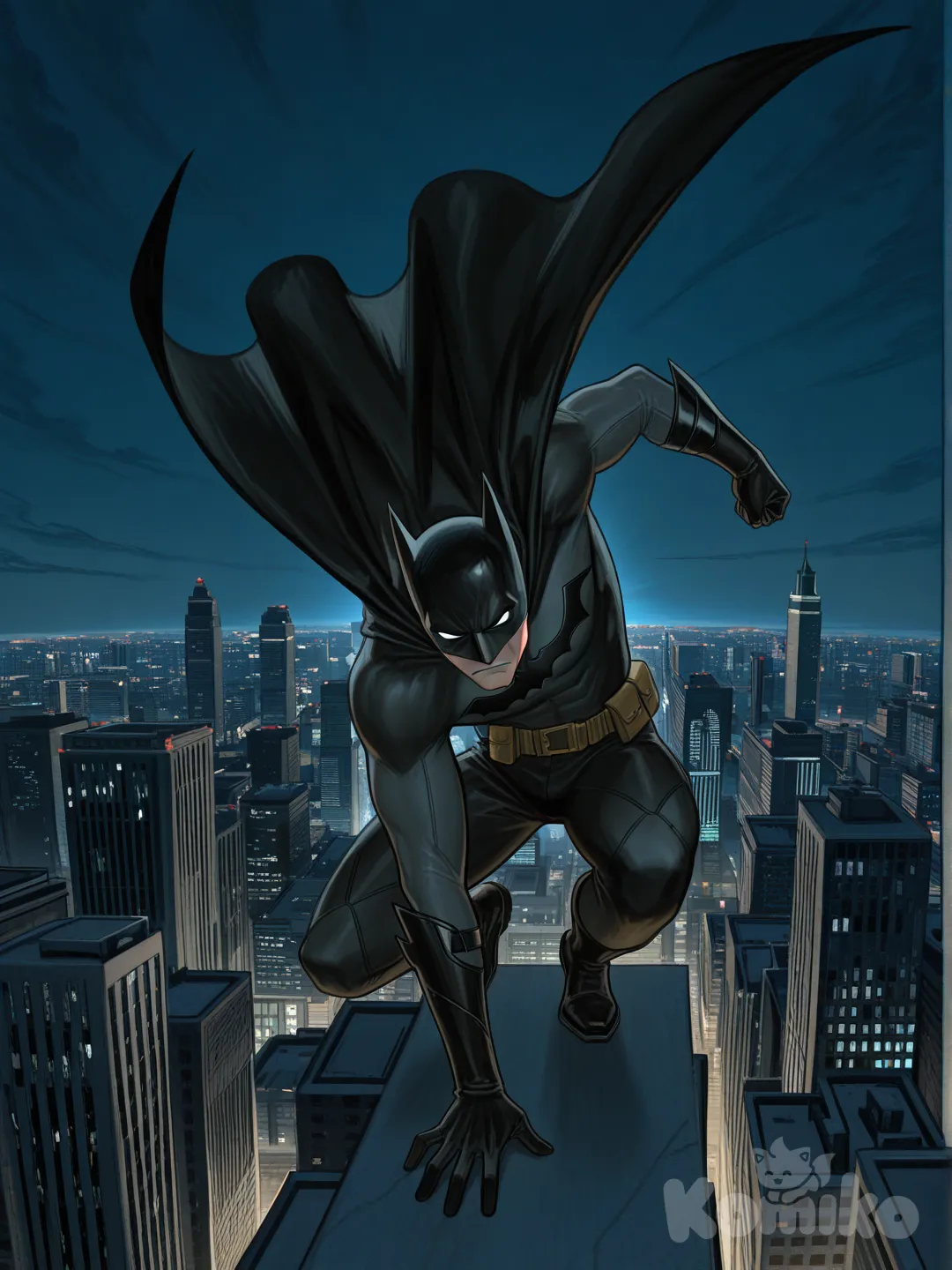 Batman , [digital-painterly-style]