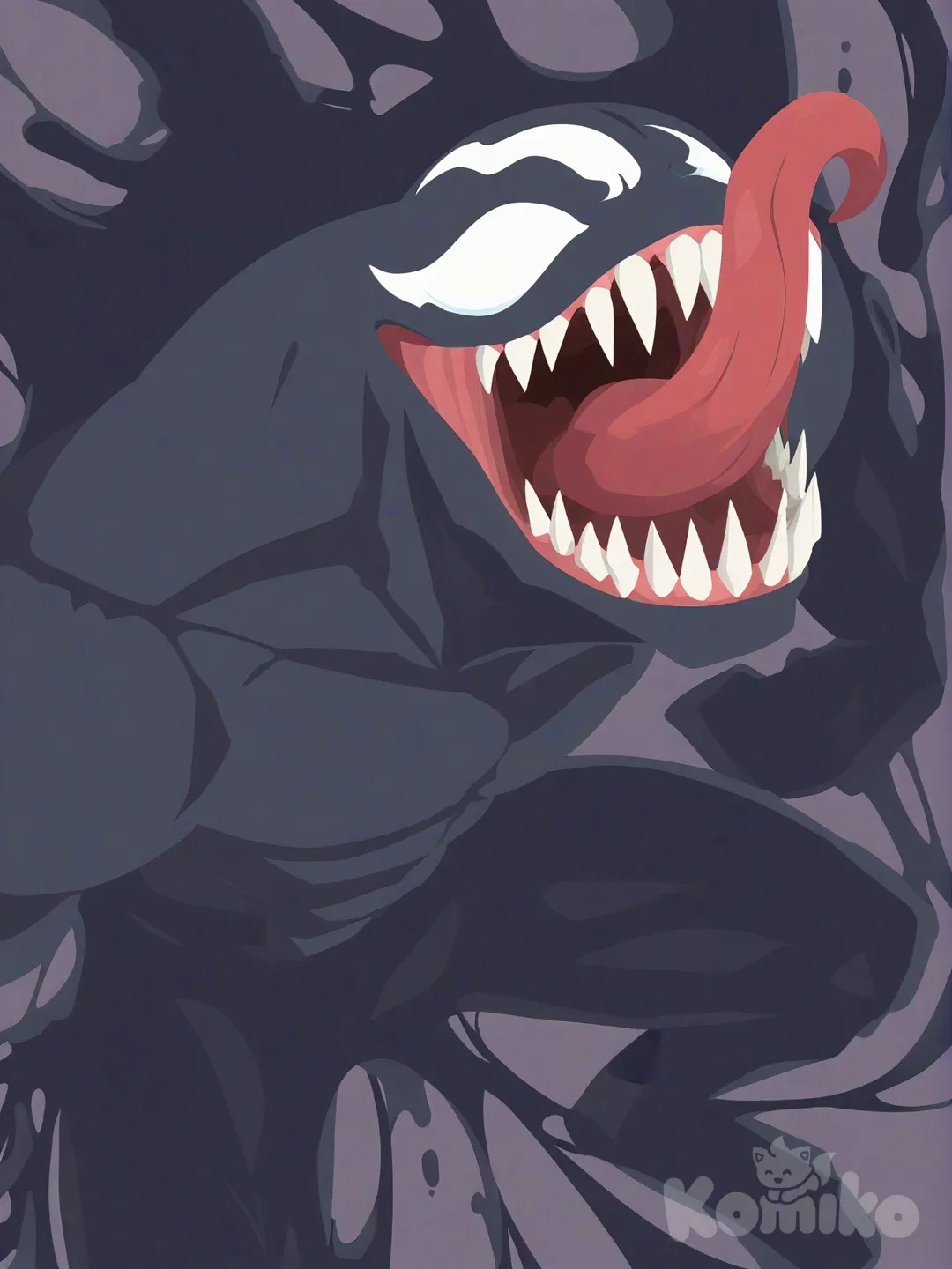 Venom, [flat-illustration-style]