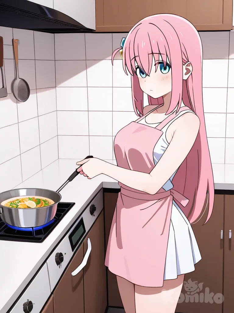 gotoh hitori pink apron