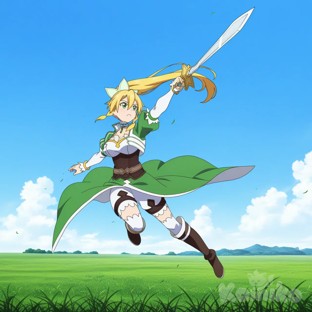 Leafa in action!