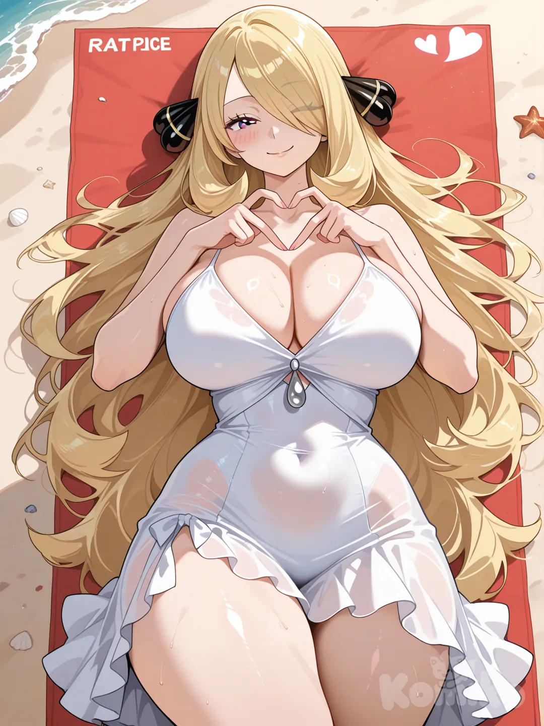 Cynthia at the beach