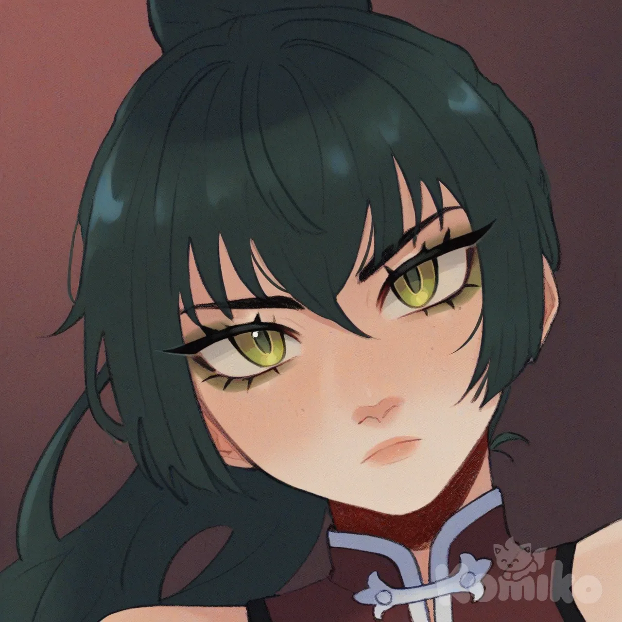 head tilt, [soft-shaded-moe-style], @Zen'In_Maki, expressionless