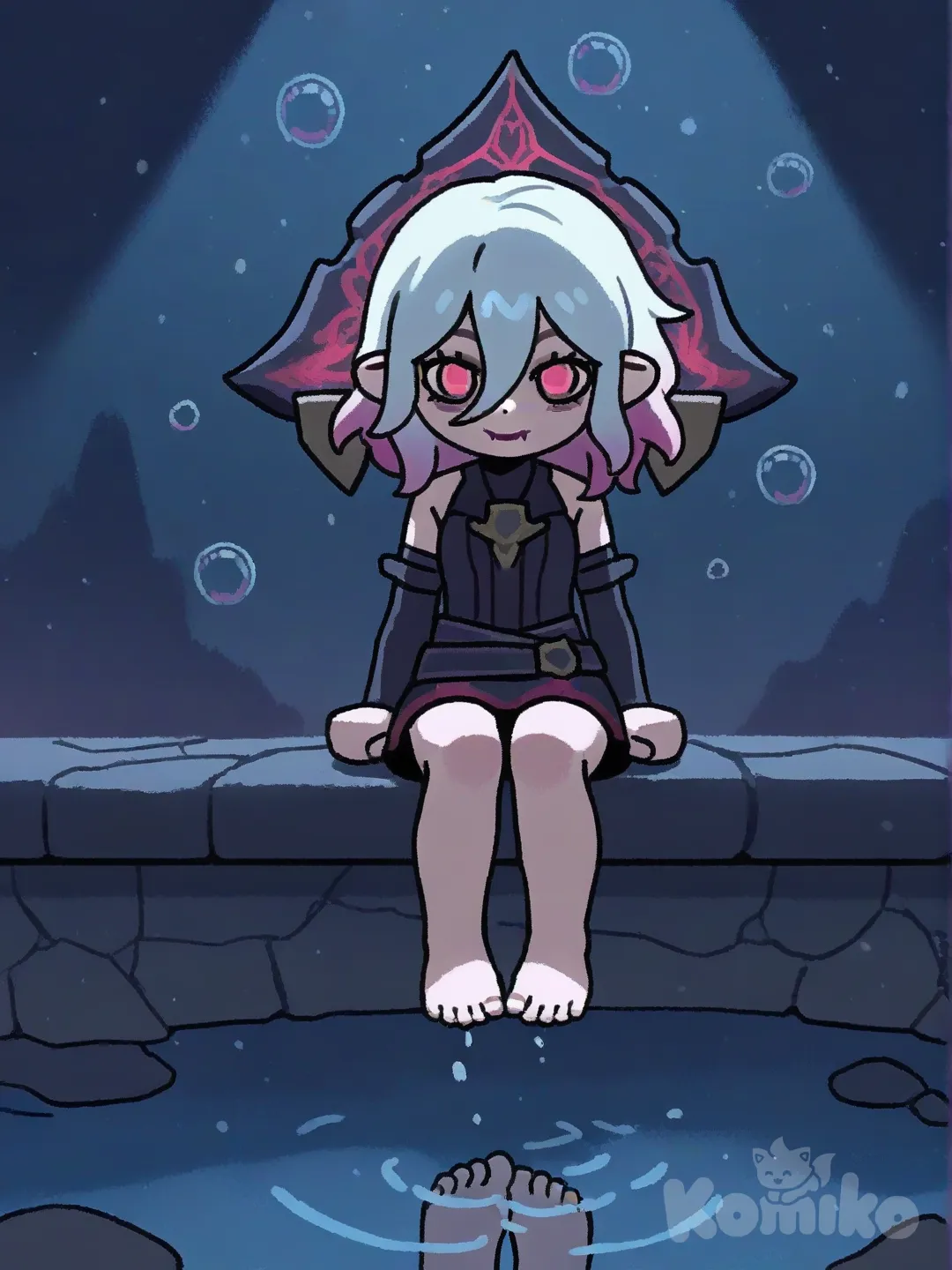 Briar (League Of Legends), soaking feet, [thick-outline-style]