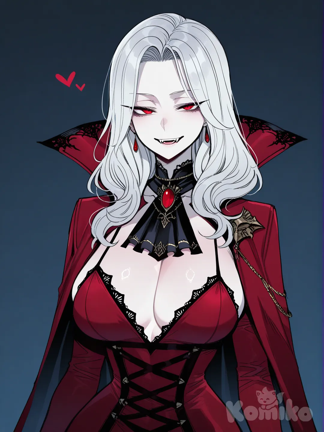 ((ratatatat74)), Carmilla of Styria, castlevania (series), sexy, crimson dress, vampire